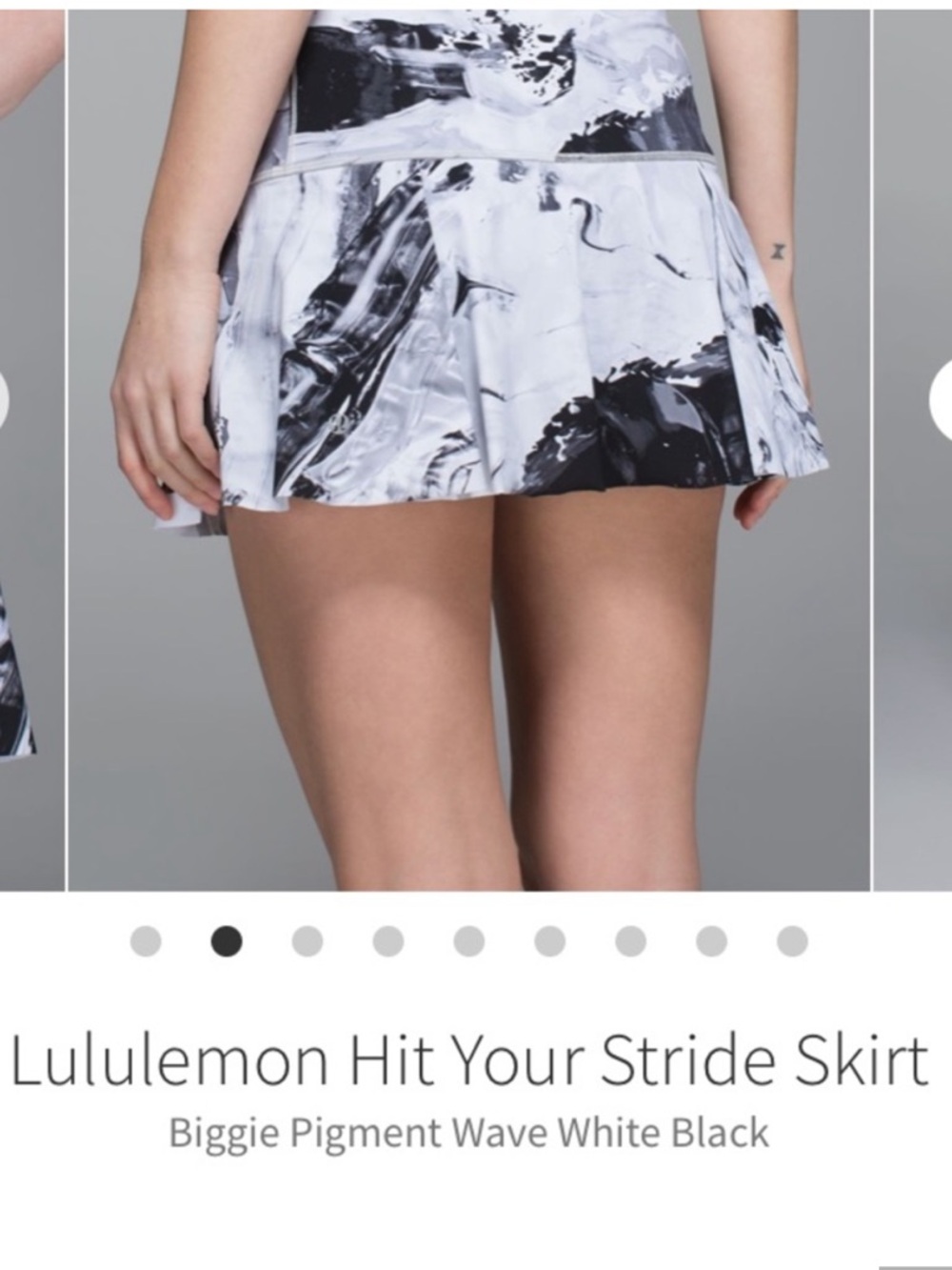 Vintage lululemon sz 8 Hit Your Stride skirt Biggie Pigment Wave rare HTF